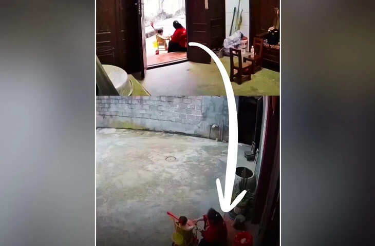 सीसीटीवी वीडियो वायरल, महिला और बच्चे की सुरक्षा को लेकर छिड़ी बहस