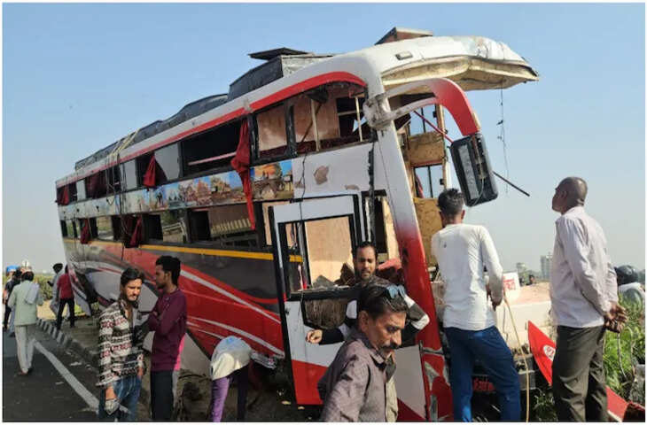 कोटा के पास बड़ा सड़क हादसा: अहमदाबाद-भीलवाड़ा स्लीपर बस पलटी, 3 की मौत, 23 घायल