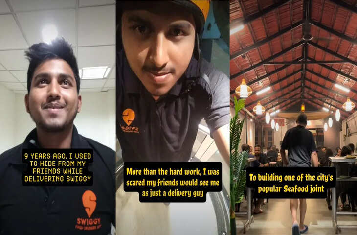 दोस्तों से छिपकर ​फूड डिलीवर करता था शख्स, मेहनत रंग लाई और बन गया सीफूड रेस्तरां का मालिक; Video