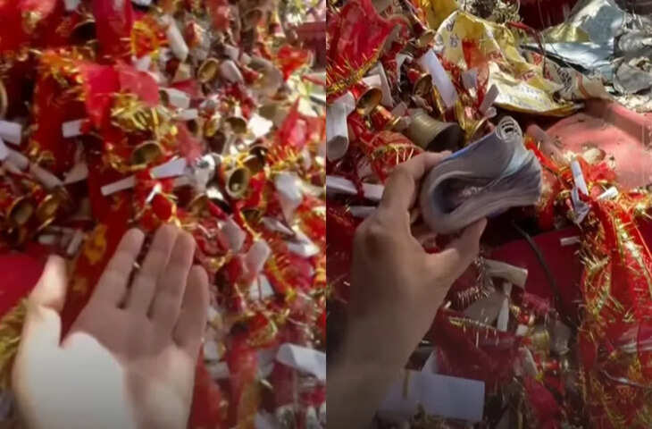 छोटी पर्चियां नहीं इस भाई ने तो बाँध दी मन्नतों की पूरी किताब, वायरल वीडियो देख लोग बोले - 'लगता है 7 जन्म की मन्नत एक साथ मांग ली....'