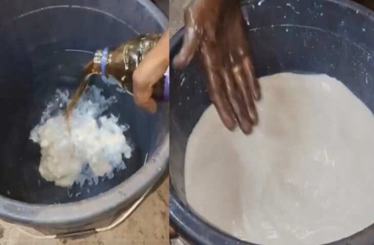 पानी में मिलाया ऐसा कैमिकल कि बन गया दूध, वायरल वीडियो देख उड़ गए यूजर्स के तोते
