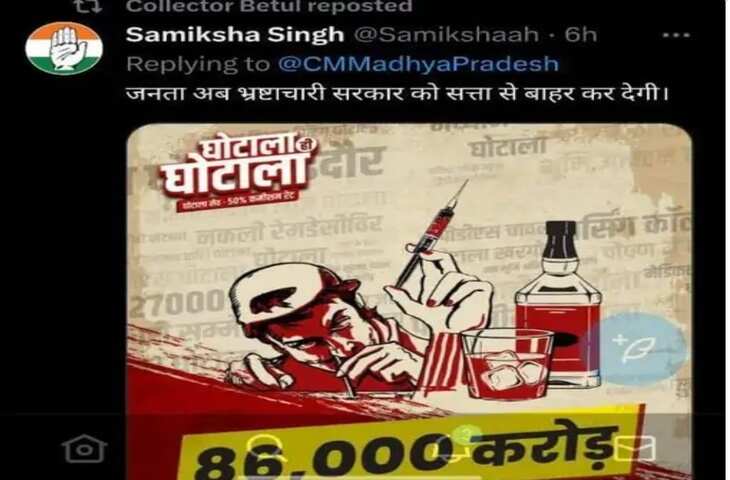 Betul News: कलेक्टर बैतूल के एक्स हैंडल से री-पोस्ट हुई सरकार विरोधी पोस्ट, मामला दर्ज, कर्मचारी बर्खास्त