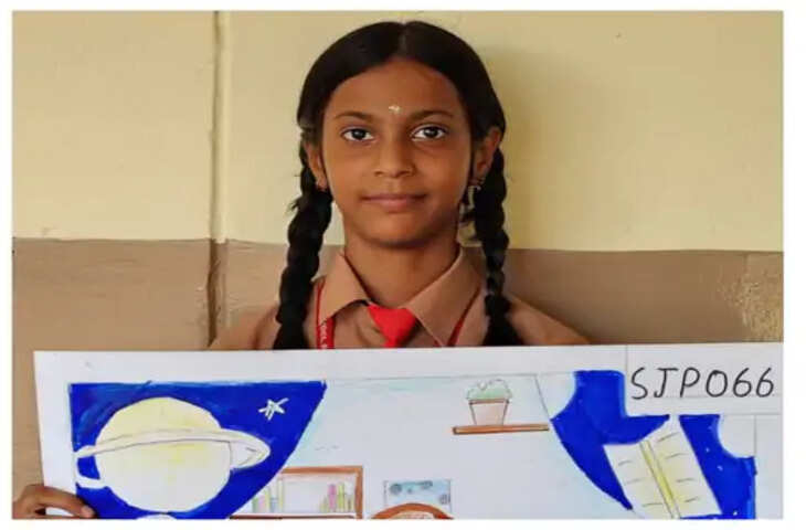 सेंट जांस बीएलडब्ल्यू की छात्रा ने चित्रकला प्रतियोगिता में जीता पहला स्थान, स्कूल में खुशी का माहौल