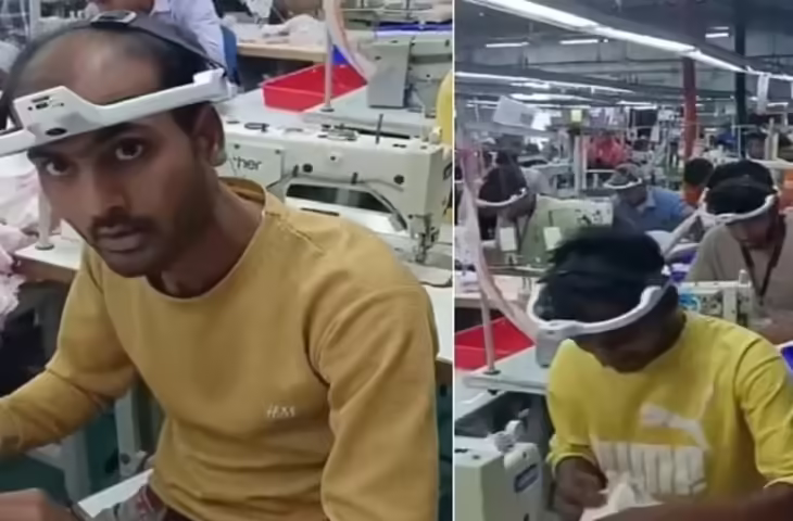 फैक्ट्री में कर्मचारियों के सिर पर कैमरा, वायरल वीडियो ने छेड़ी बहस