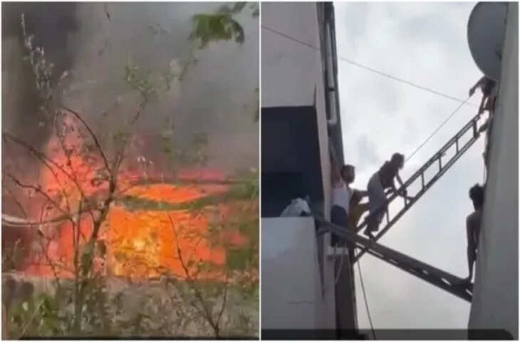 इंदौर में इलेक्ट्रिक वाहन शोरूम में लगी भीषण आग, अपार्टमेंट में फंसे 20 से अधिक लोगों का रेस्क्यू