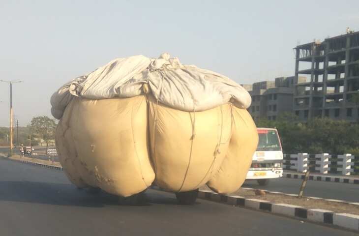 हद हो गई ओवरलोडिंग की! रेलवे क्रॉसिंग पर अटक गया ट्रक, वायरल वीडियो पर लोग ले रहे मजे