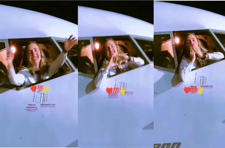 प्लेन की खिड़की खोलकर महिला पायलट ने किया ऐसा काम, देखकर आप भी कहेंगे- माहौल बना दिया