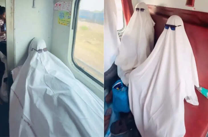 ट्रेन में बना &lsquo;भूतिया&rsquo; माहौल, यात्रियों की अनोखी क्रिएटिविटी का वीडियो देख आपके भी उड़ जाएंगे तोते&nbsp;