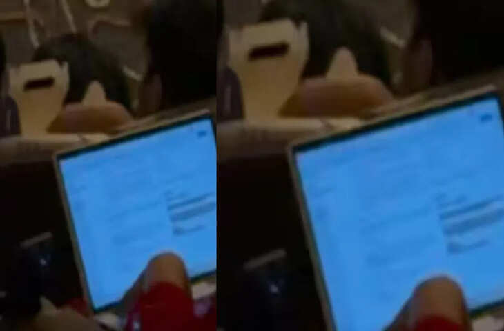 सिनेमा हॉल में ऑफिस का काम करते शख्स का वीडियो वायरल, लोगों को हैरानी के साथ हंसी भी आई