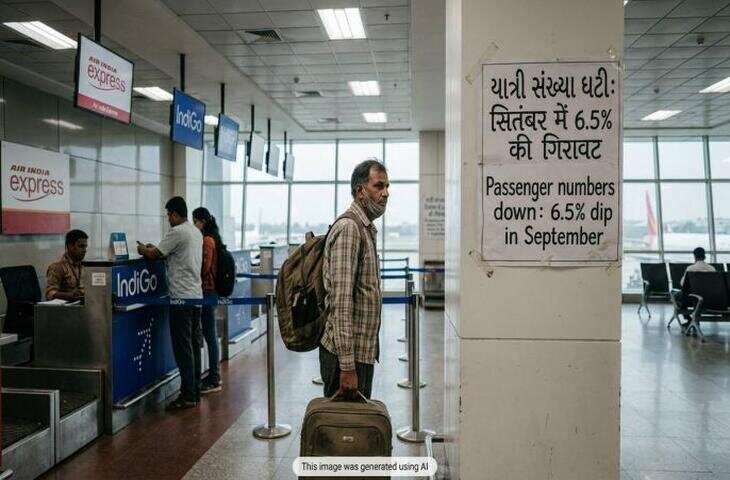 Aviation Sector:&nbsp;सितंबर में हवाई यात्रियों की संख्या&nbsp;6.5%&nbsp;घटी,&nbsp;कोरोना के बाद सालाना आधार पर सबसे बड़ी गिरावट