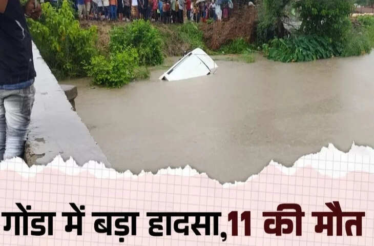 गोंडा में बड़ा सड़क हादसा: श्रद्धालुओं से भरी बोलेरो पलटी, 11 की मौत, 4 गंभीर