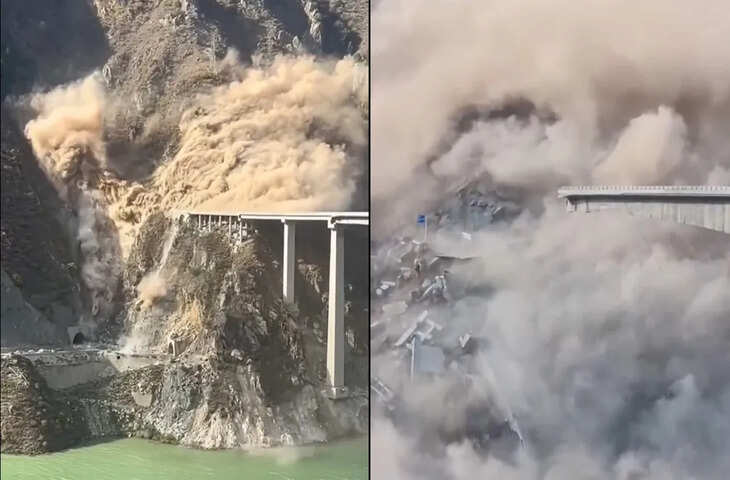 चीन का 2 महीने पहले बना ये पुल कुछ सेकेंडों में भरभराकर ढहा, यूजर बोले ये तो मेड इन चाइना निकला, देखें डराने वाला वीडियो