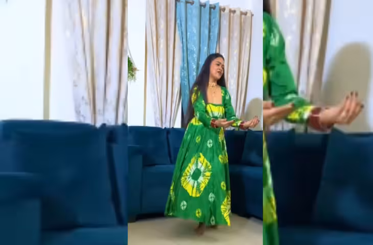 पहली तीज पर पत्नी का खूबसूरत डांस हुआ वायरल, पति ने शेयर किया Video तो फिदा हुए यूजर्स