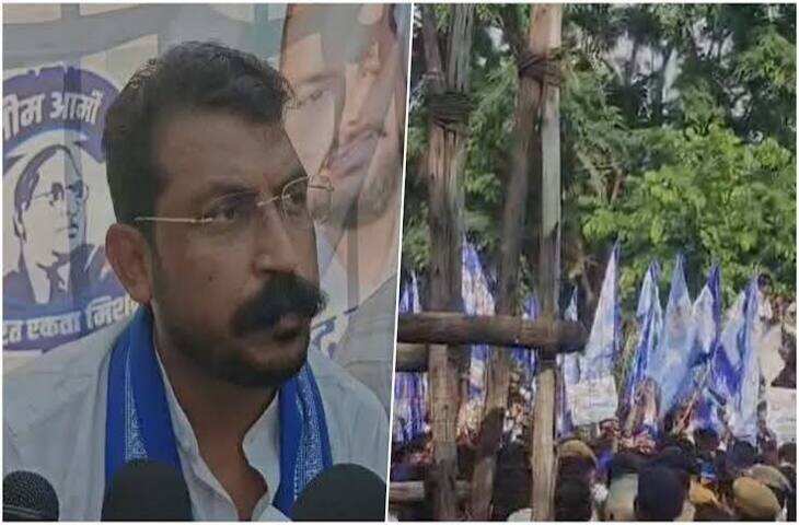 डांगावास हत्याकांड में 40 आरोपियों के बरी होने पर चंद्रशेखर आजाद का जयपुर में प्रदर्शन, वीडियो में जाने विधानसभा कूच की तैयारी