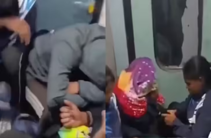 चलती ट्रेन बना अखाड़ा: वाराणसी-लखनऊ इंटरसिटी में यात्रियों की WWE फाइट, VIDEO Viral&nbsp;