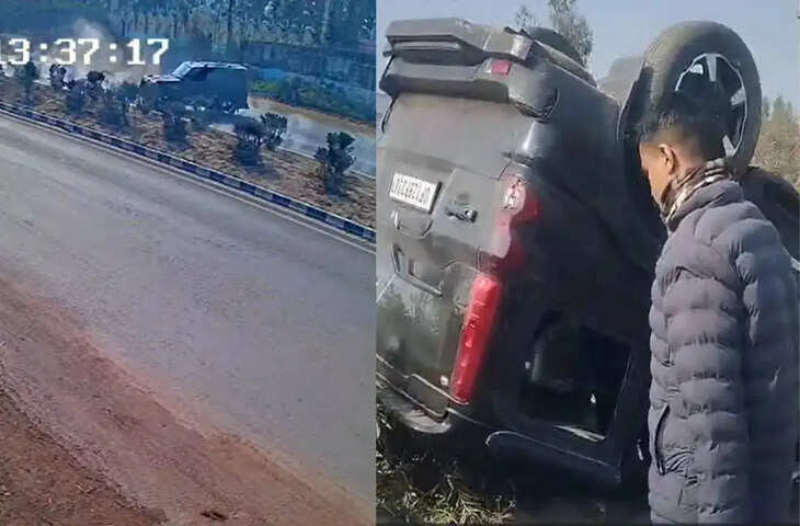 तेज रफ्तार का कहर, फिल्मी स्टाइल में पलटी स्कॉर्पियो, Viral Video देख कांप जाएंगे आप