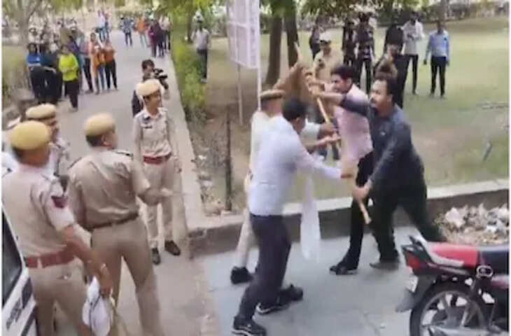 राजस्थान यूनिवर्सिटी में ठंडे पानी को लेकर बवाल, फुटेज में जाने छात्र नेता ने HOD के कमरे से निकलवाया डबल डोर फ्रिज