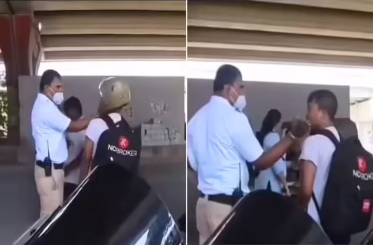 वो कहता रहा - मारो मत सर... लेकिन ट्रैफिक पुलिस वाला नहीं रुका, वीडियो वायरल होते ही मिल गया कर्मों का फल