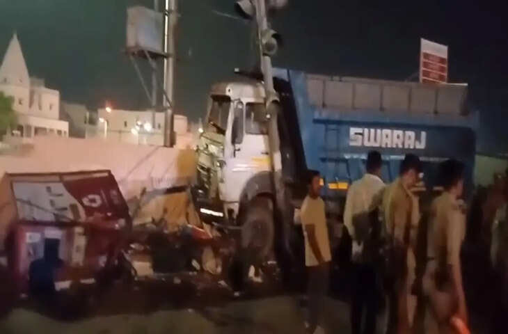 रामनगरी अयोध्या में रफ्तार का कहर, लता मंगेशकर चौक पर डंपर ने 5 को रौंदा, एक की मौत