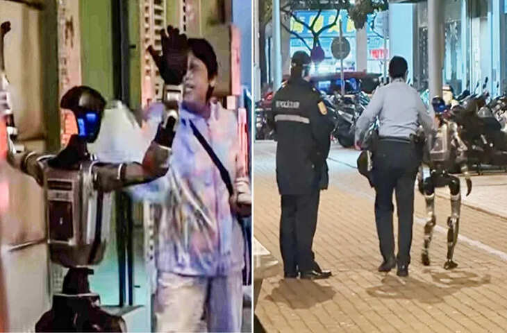 सड़क पर बुजुर्ग महिला को डराने वाले रोबोट को पुलिस ने किया गिरफ्तार, वीडियो देख अप भी रह जाएंगे हैरान