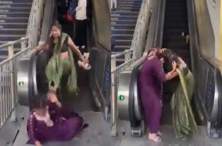 सोशल मीडिया पर एक और झगड़े का वीडियो वायरल, मेट्रो में भिड़े लोग, यूजर्स रह गए हैरान