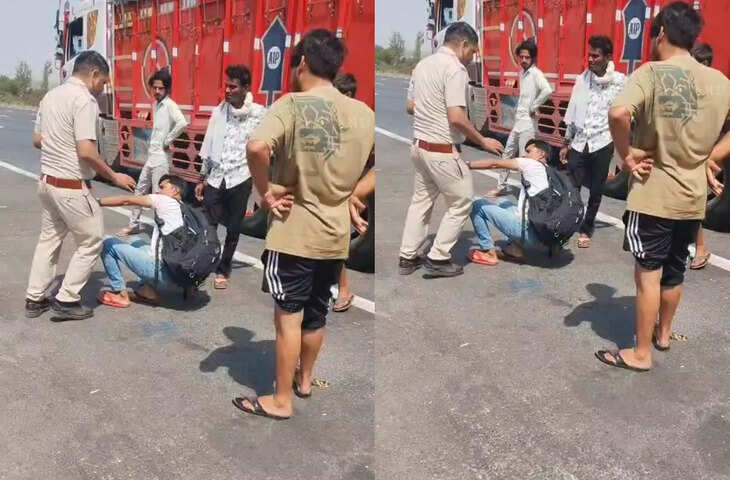 अलवर में दिल्ली-मुंबई एक्सप्रेसवे पर कॉन्स्टेबल की ट्रक ड्राइवर से मारपीट, फुटेज में देखें वीडियो वायरल होने के बाद कार्रवाई