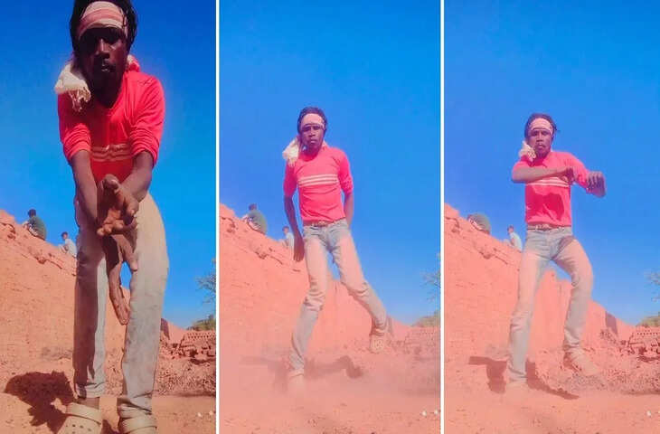 मजदूर ने अंग्रेजी गाने पर किया ऐसा धांसू डांस, पब्लिक बोली- कतई जहर, Viral Video