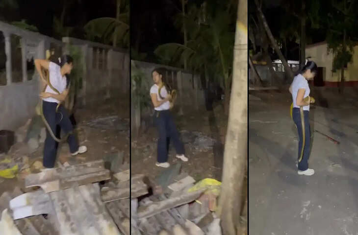 5 फीट के कोबरा को हाथों से पकड़कर दिखाया हैरतअंगेज कारनामा, &lsquo;दीदी&rsquo; का VIDEO देख सहम जाएंगे आप&nbsp;