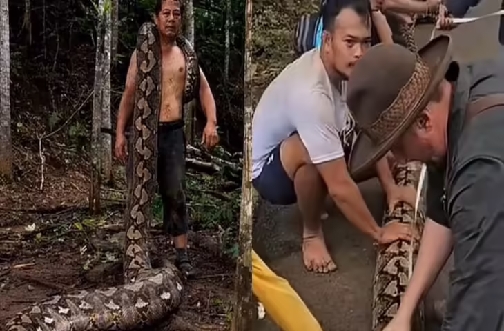 दुनिया के सबसे लंबे अजगर का वीडियो वायरल,&nbsp;गिनीज वर्ल्ड रिकॉर्ड ने शेयर किया अनोखा दृश्य