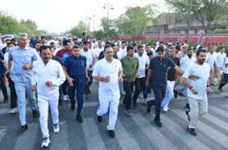 जयपुर में &lsquo;विकसित राजस्थान रन-2026&rsquo; को हरी झंडी, सीएम भजनलाल शर्मा ने युवाओं से किया फिटनेस और विकास में योगदान का आह्वान