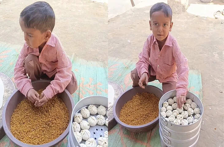 किस्मत, जिम्मेदारी&hellip;मोमोज बनाते बच्चे का वीडियो वायरल, देख इमोशनल हुए लोग