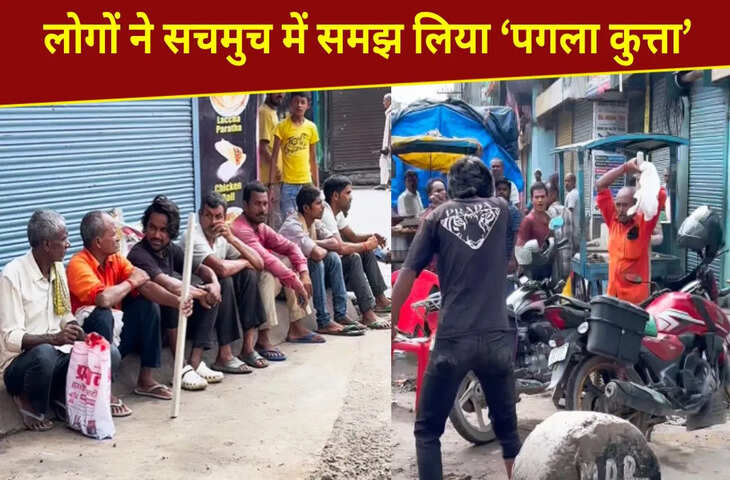 पगला कुत्ता है क्या&hellip;बंदे ने किया ऐसा मजेदार प्रैंक, लोगों में मची खलबली, VIDEO धड़ल्ले से हो रहा वायरल