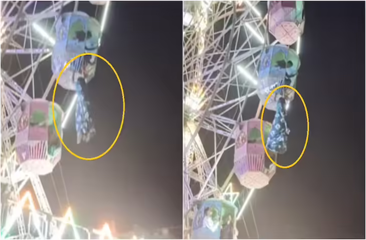 मौत बस एक कदम दूर थी! झूले से लटकती महिला को युवक ने सूझबूझ से बचाया, VIDEO देख लोग दे रहे सलामी&nbsp;