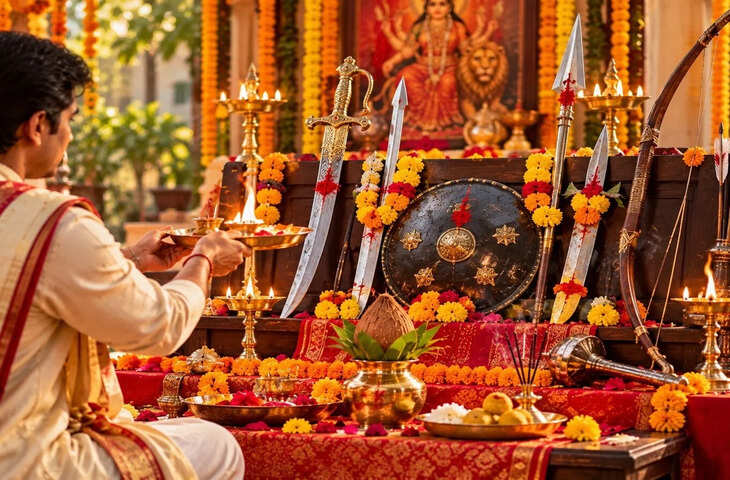 दशहरा 2026 पूजा मुहूर्त: विजयादशमी पर कब करें शस्त्र पूजा, जानें विधि