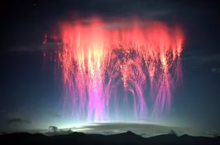 Red Ghost Sprites: तिब्बत के आसमान में दिखा दुर्लभ लाल-नारंगी प्रकाश, तस्वीरें और वीडियो देख हैरान रह गए लोग