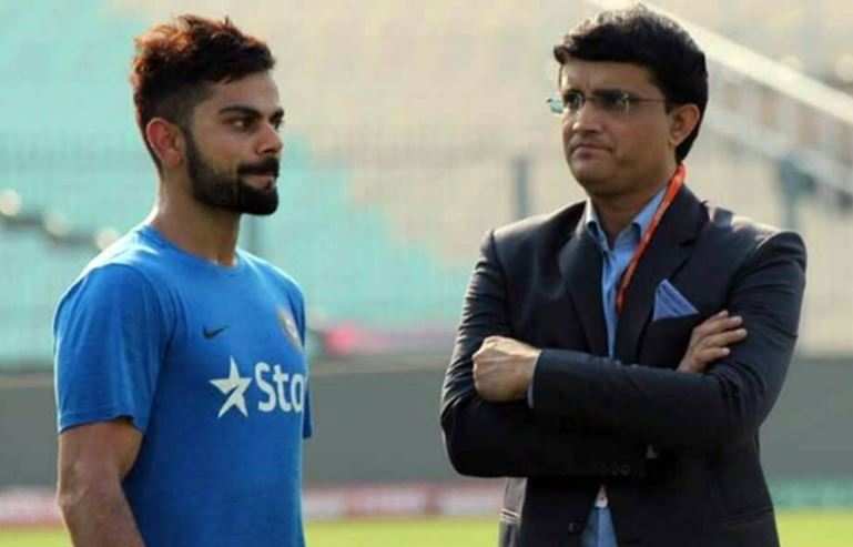 Sourav Ganguly Virat Kohli Chetan.JPG