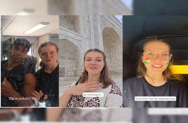 यूरोपियन महिला ने पहली बार की भारतीय ट्रेन में यात्रा, बाथरूम सेल्फी के दौरान इंडियन दोस्त का रिएक्शन हुआ वायरल