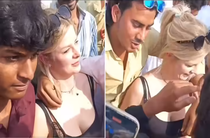 इस वायरल वीडियो को देख शर्म से झुक जाएगा सिर, विदेशी महिला टूरिस्ट के साथ युवक ने की एसी गंन्दी हरकत मच गया बवाल&nbsp;