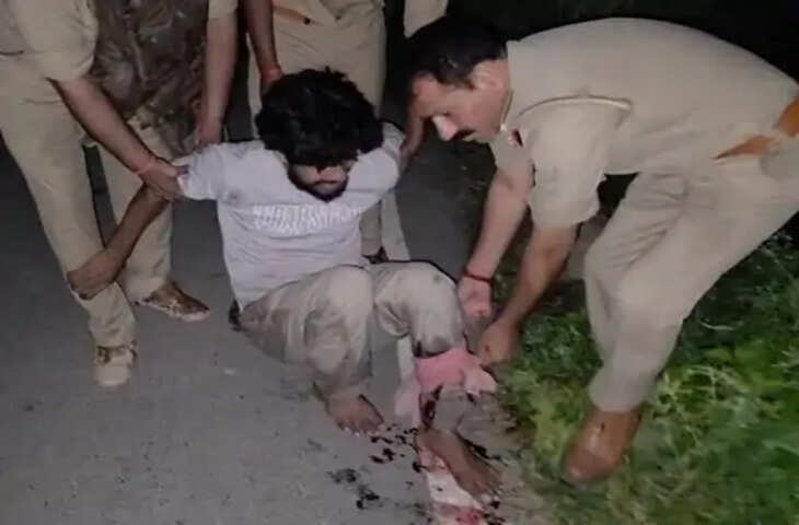 गाजीपुर में छात्र पर फायरिंग का आरोपी एनकाउंटर में घायल, गिरफ्तार; अंधेरे का फायदा उठाकर साथी फरार  उत्तर प्रदेश के गाजीपुर में छात्र पर फायरिंग के मामले में वांछित चल रहे एक बदमा