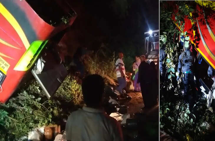 आंध्र प्रदेश में बड़ा हादसा: श्रद्धालुओं से भरी बस गहरी खाई में गिरने से 9 लोगों की मौत, कई गंभीर रूप से घायल