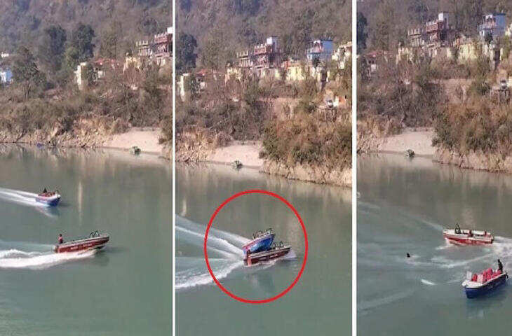 अलकनंदा में नावों की जोरदार टक्कर का VIDEO वायरल, देखकर काँप जाएगी रूह&nbsp;