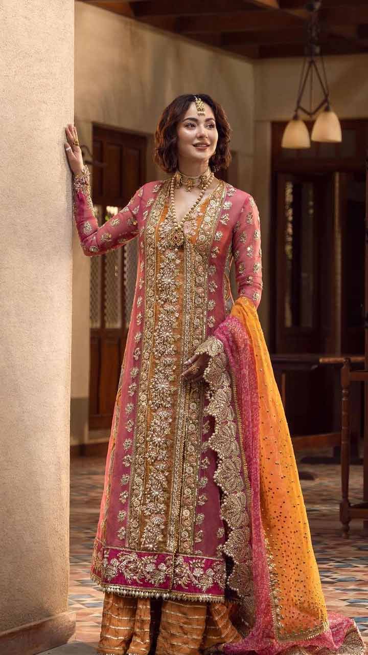 Check Out Hania Amir Wearing Frock Design For Girls