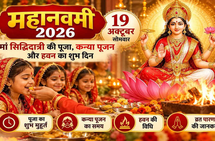 Maha Navami 2026: 19 अक्टूबर को महानवमी, जानें कन्या पूजन और हवन का शुभ मुहूर्त