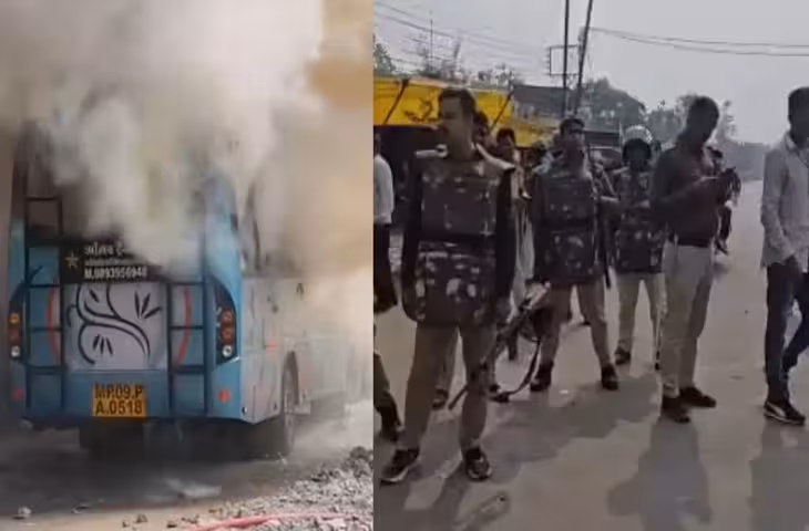 BREAKING :&nbsp;उज्जैन में भारी तनाव: पथराव और बैरिकेड्स तोड़ने के बाद पुलिस ने चलाई लाठियां, दागे आंसू गैस के गोले