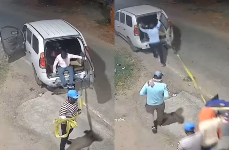 देवघर में चोरों का आतंक, कार से बांधकर उखाड़ ले गए ATM मशीन; वारदात के बाद फरार