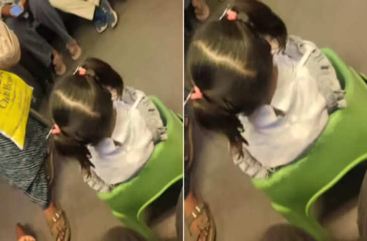 मेट्रो में मासूम को नहीं मिली सीट तो उसने बैठाया तगड़ा जुगाड़…मासूमियत पर फिदा हुए यूजर्स