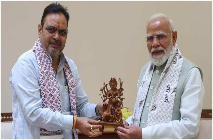 नवरात्रि के बीच सीएम भजनलाल शर्मा की पीएम मोदी से शिष्टाचार भेंट, राजस्थान के विकास पर हुई चर्चा