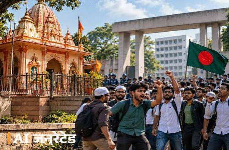 बांग्लादेश की यूनिवर्सिटी में गोमांस पकाने पर विवाद, वीडियो में जाने मंदिर के पास खिचड़ी बनाने से शुरू हुआ मामला; मुस्लिम छात्रों ने गाय काटकर दावत देने का किया ऐलान