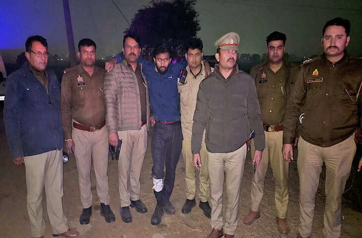 यूपी के हापुड़ में एनकाउंटर... पुलिस के साथ हुई मुठभेड़ में 20 हजार का इनामी पकड़ा गया