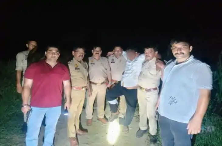 देवबंद में पुलिस-बदमाश मुठभेड़, चेकिंग के दौरान फायरिंग; हिस्ट्रीशीटर गोकश घायल